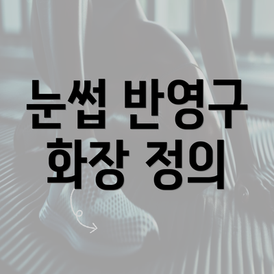 눈썹 반영구 화장 정의