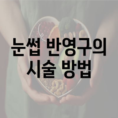 눈썹 반영구의 시술 방법