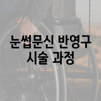 눈썹문신 반영구 시술 과정