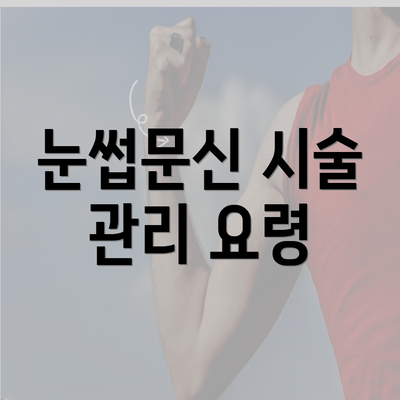 눈썹문신 시술 관리 요령