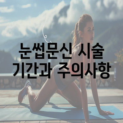 눈썹문신 시술 기간과 주의사항