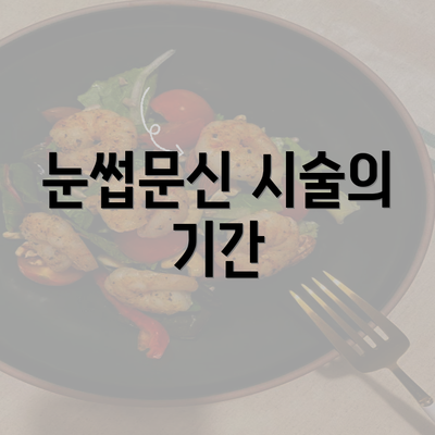 눈썹문신 시술의 기간