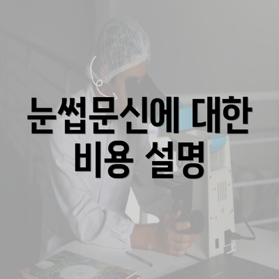 눈썹문신에 대한 비용 설명