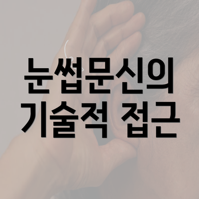 눈썹문신의 기술적 접근