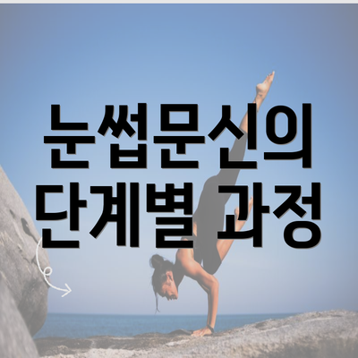 눈썹문신의 단계별 과정