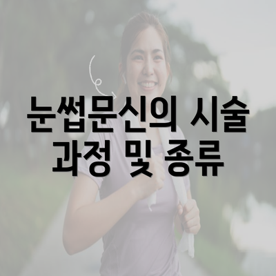 눈썹문신의 시술 과정 및 종류