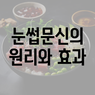 눈썹문신의 원리와 효과