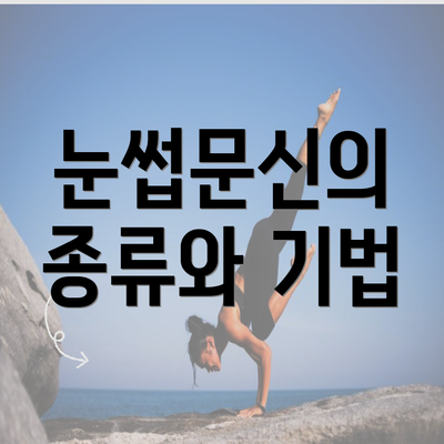 눈썹문신의 종류와 기법