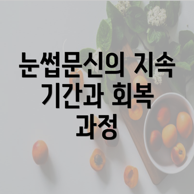 눈썹문신의 지속 기간과 회복 과정