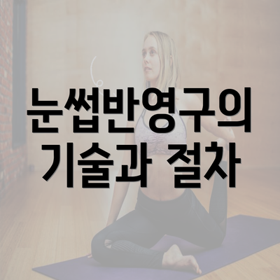 눈썹반영구의 기술과 절차