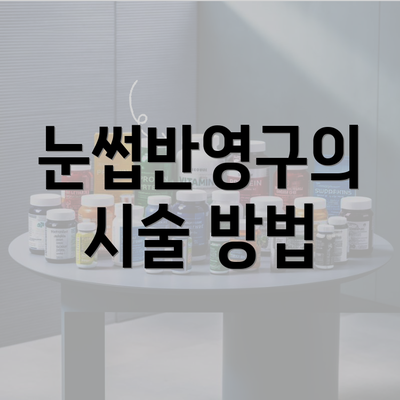 눈썹반영구의 시술 방법