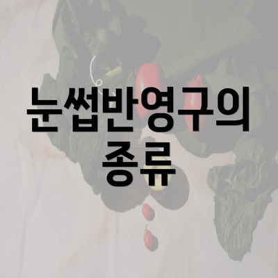 눈썹반영구의 종류