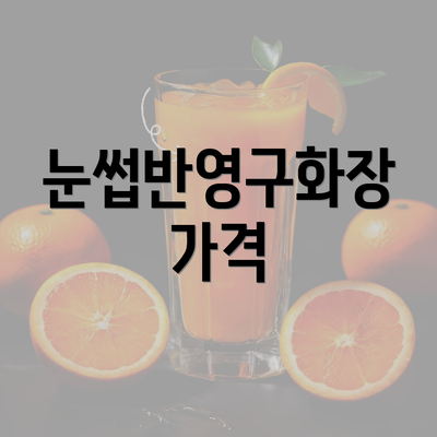 눈썹반영구화장 가격