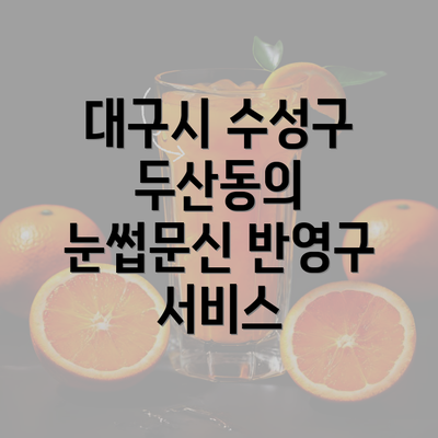 대구시 수성구 두산동의 눈썹문신 반영구 서비스