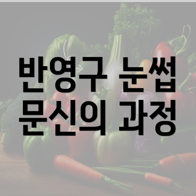 반영구 눈썹 문신의 과정