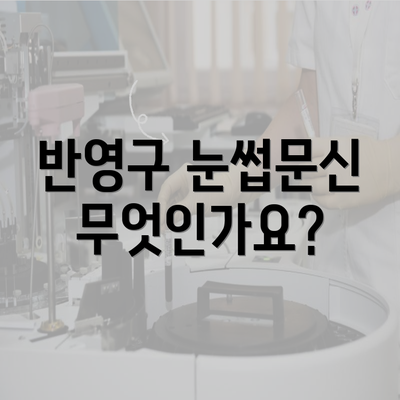 반영구 눈썹문신 무엇인가요?