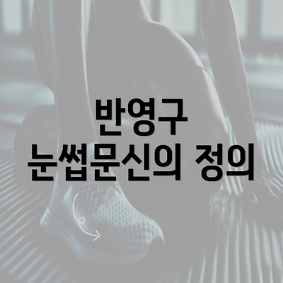 반영구 눈썹문신의 정의