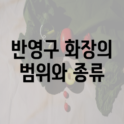 반영구 화장의 범위와 종류