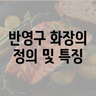 반영구 화장의 정의 및 특징