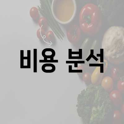 비용 분석