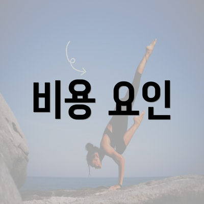 비용 요인