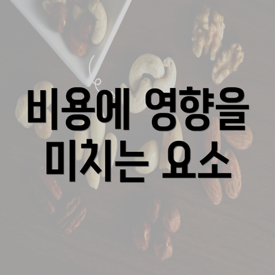 비용에 영향을 미치는 요소