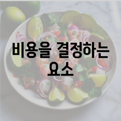 비용을 결정하는 요소