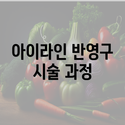 아이라인 반영구 시술 과정