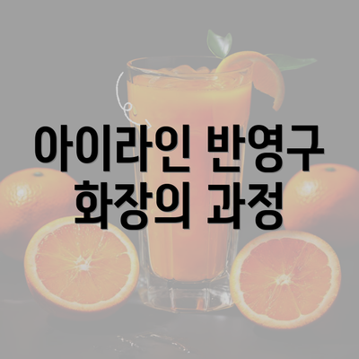 아이라인 반영구 화장의 과정