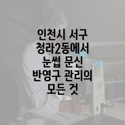 인천시 서구 청라2동에서 눈썹 문신 반영구 관리의 모든 것