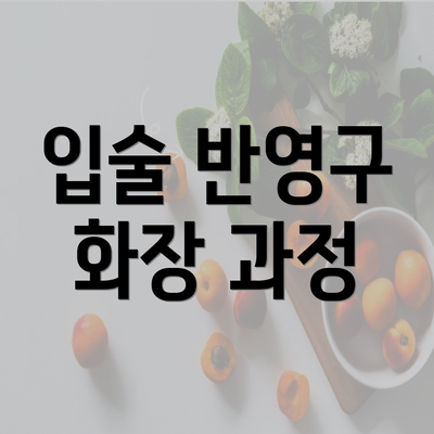 입술 반영구 화장 과정