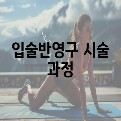 입술반영구 시술 과정