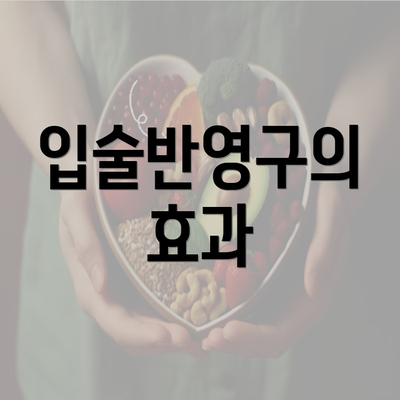 입술반영구의 효과