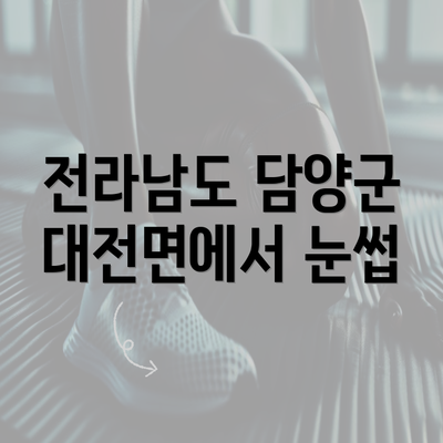 전라남도 담양군 대전면에서 눈썹