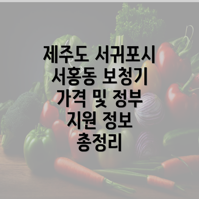 제주도 서귀포시 서홍동 보청기 가격 및 정부 지원 정보 총정리