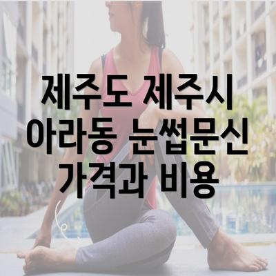 제주도 제주시 아라동 눈썹문신 가격과 비용