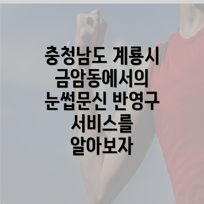 충청남도 계룡시 금암동에서의 눈썹문신 반영구 서비스를 알아보자