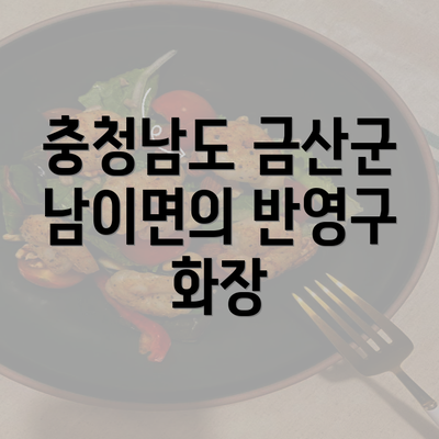 충청남도 금산군 남이면의 반영구 화장