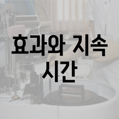 효과와 지속 시간