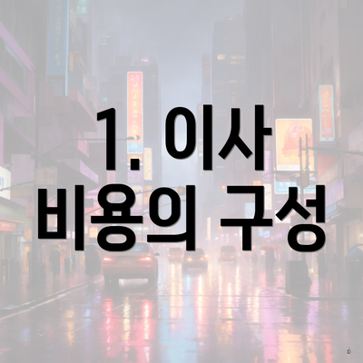 1. 이사 비용의 구성