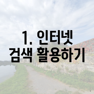 1. 인터넷 검색 활용하기