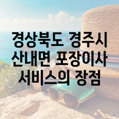 경상북도 경주시 산내면 포장이사 서비스의 장점