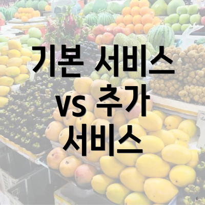 기본 서비스 vs 추가 서비스