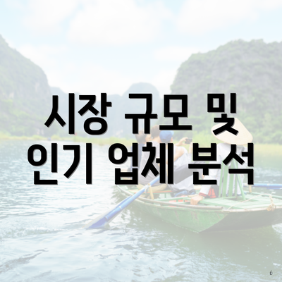 시장 규모 및 인기 업체 분석