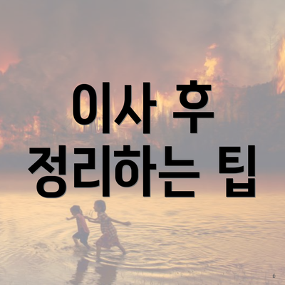 이사 후 정리하는 팁