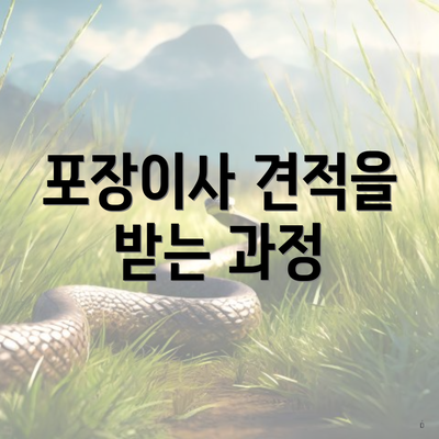 포장이사 견적을 받는 과정