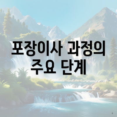 포장이사 과정의 주요 단계