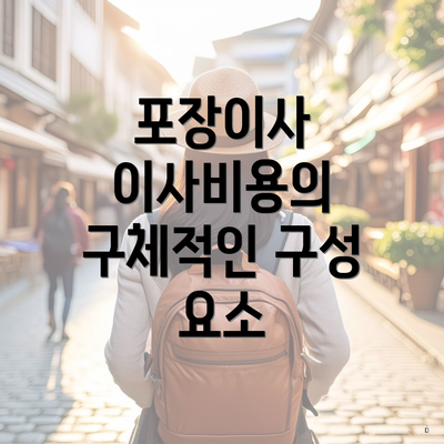 포장이사 이사비용의 구체적인 구성 요소