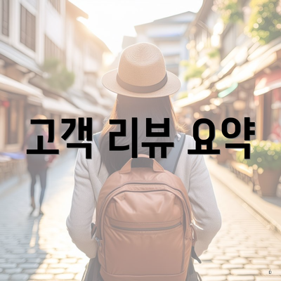 고객 리뷰 요약