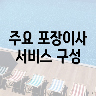 주요 포장이사 서비스 구성